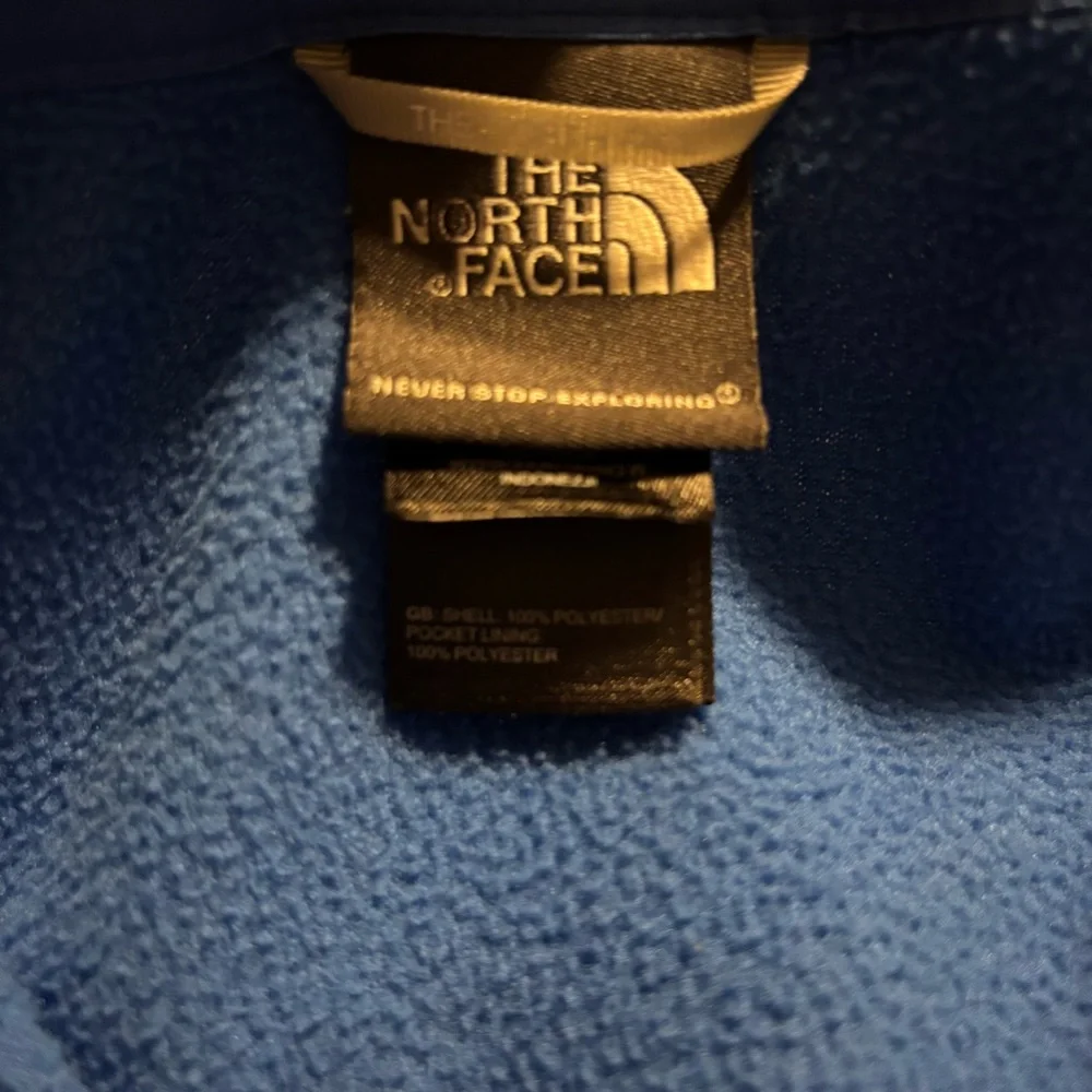 The North Face Blue Fleece with Yellow Logo - Picture 3 of 3